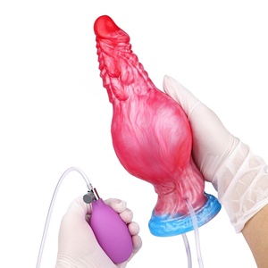 NNSX New Style Monster Squirting Dog <b>Dildo</b> Silicone Wolf Knot <b>Dildos</b> Adult Sex Toy With Suction Cup Anal Ejaculating Stimulator - Product Image 3