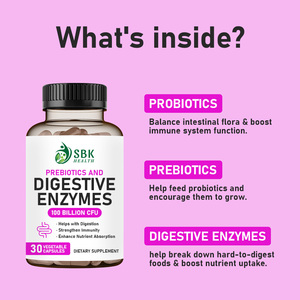 Cápsulas de Enzimas Digestivas de Marca Privada, Complejo Prebiótico para la Salud Intestinal de Adultos, Apoyo Energético a Base de Cápsulas - Product Image 4