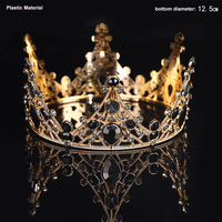 Mini-Kronen-Kuchenaufsatz Kristall-Kopfschmuck Tiara Strass Gold-Krone Kuchendekoration für Hochzeit Geburtstag Kronen-Aufsatz für Kuchen