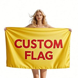 Dernière Nouveauté : Drapeau Personnalisé de Designer Haut de Gamme 3x5 pieds, Double Face, en Polyester, Impression Numérique, 2 Œillets, avec Logo - Product Image 1
