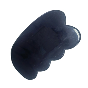 Tabla de Gua Sha Ondulada de Obsidiana Negra Natural, Piedra de Masaje de Cristal para Rostro, Cuello y Cuerpo, Lifting Facial, Spa, Cuidado de la Piel, Herramienta de Belleza - Product Image 4
