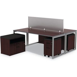 Alera ALEPP6518 65 pouces. X 18 pouces Panneau de séparation en polycarbonate - Argent - Cloison de bureau - Product Image 1