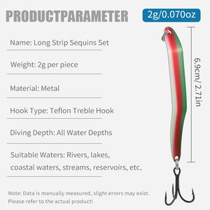 LUSHAZER Lot <span class=keywords><strong>de</strong></span> 5 leurres artificiels en métal, type cuillère, avec <span class=keywords><strong>boîte</strong></span>, 2g 69mm, pour la truite, le bar, l'eau <span class=keywords><strong>de</strong></span> mer et l'eau douce - Product Image 2