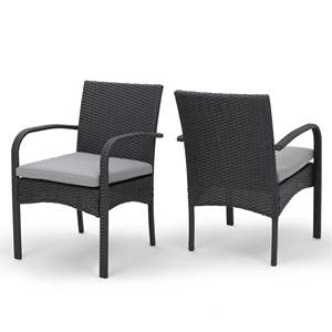Ensemble de 2 chaises de salle à manger en osier Db Cordoba Pe, mobilier de jardin d'extérieur, style contemporain, revêtement durable - Product Image 4