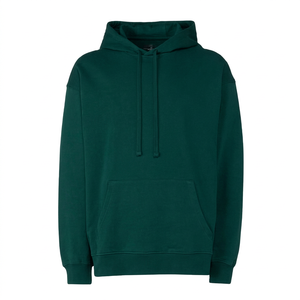Sweat à capuche tricoté léger pour homme, coupe moderne, style pull, poche kangourou, tissu respirant, look polyvalent, polyester/coton - Product Image 1