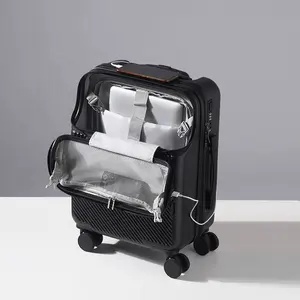 내구성 하드 사이드 스피너 음소거 휠 여행 가방 저렴한 트롤리 케이스 캐리 가방 안전 핸드 캐리 수하물 가방