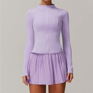 Kadın Yoga seti 2-piece spor etek çalışan spor uzun kollu sutyen spor giysileri spor giysi spor tenis spor - Product Image 1