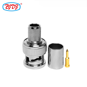 Bncオスrg6ピンチューブプラグRF同軸ケーブルBNCコネクタ - Product Image 1