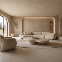 Microciment prêt à l'emploi facile à appliquer pour murs intérieurs, sols, plafonds, imperméable, sans joint, revêtement décoratif en micro-béton