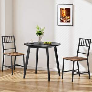 Tavolo da Pranzo Rotondo in Legno Massello, Tavolo Circolare in Bambù per Colazione, Tavolo da Pranzo in Bambù per Sala da Pranzo - Product Image 5