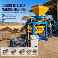 Projets de construction : Machine automatique de fabrication de blocs de béton, production de briques creuses en Afrique, Botswana, Kenya