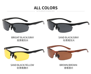 Gafas de Sol Deportivas Marrones TR90 2025 para Hombre, Logotipo Personalizado de Lujo en la Lente, Lentes Polarizadas TAC con Protección <span class=keywords><strong>UV400</strong></span> - Product Image 4