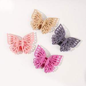 Pinzas para el pelo de mariposa grande mate para mujer, pinzas esmeriladas de doble hueco para niña, Clip de tiburón de Color sólido, accesorios para el cabello - Product Image 3