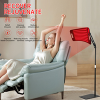 Panel Terapi Cahaya Merah Portabel 24W AS, 660nm 850nm Dual Wavelength NIR LED untuk Pereda Nyeri Wajah di Rumah
