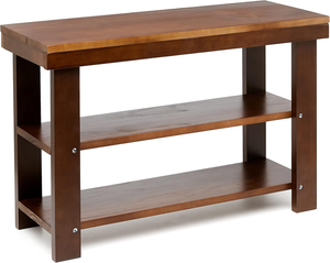 Zapatero de Bambú JUNJI, Banco con Estante <span class=keywords><strong>Plegable</strong></span> de 3 Niveles, Organizador Multifuncional para Almacenamiento en la Sala de Estar, Capacidad para Zapatos - Product Image 4