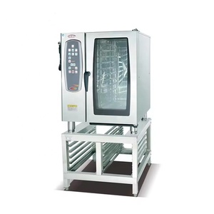 Equipo de cocina comercial Horno de vapor combinado de 4 capas de acero inoxidable eléctrico para hornear y cocinar Fuente de alimentación de gas - Product Image 5