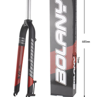 Fourche rigide pour VTT BOLANY, fourche avant à frein à disque pour vélos de 26'', 27,5'' et 29'', en alliage d'aluminium