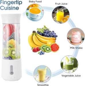 China 500ml Portable USB Rechargeable Blender Juicer Bottle- Food Mixer 4000mAh Type-C Charging <b>Push</b> Button Household Outdoor - Product Image 2