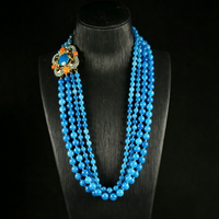 Collier vintage multi-brins perlé avec pierres précieuses, collier superposé bohème de luxe, bijou de fête, cadeau