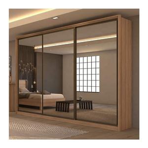 Phòng ngủ di động 3 cửa nhôm tủ quần áo tủ quần áo trượt tủ quần áo với cửa gương - Product Image 3