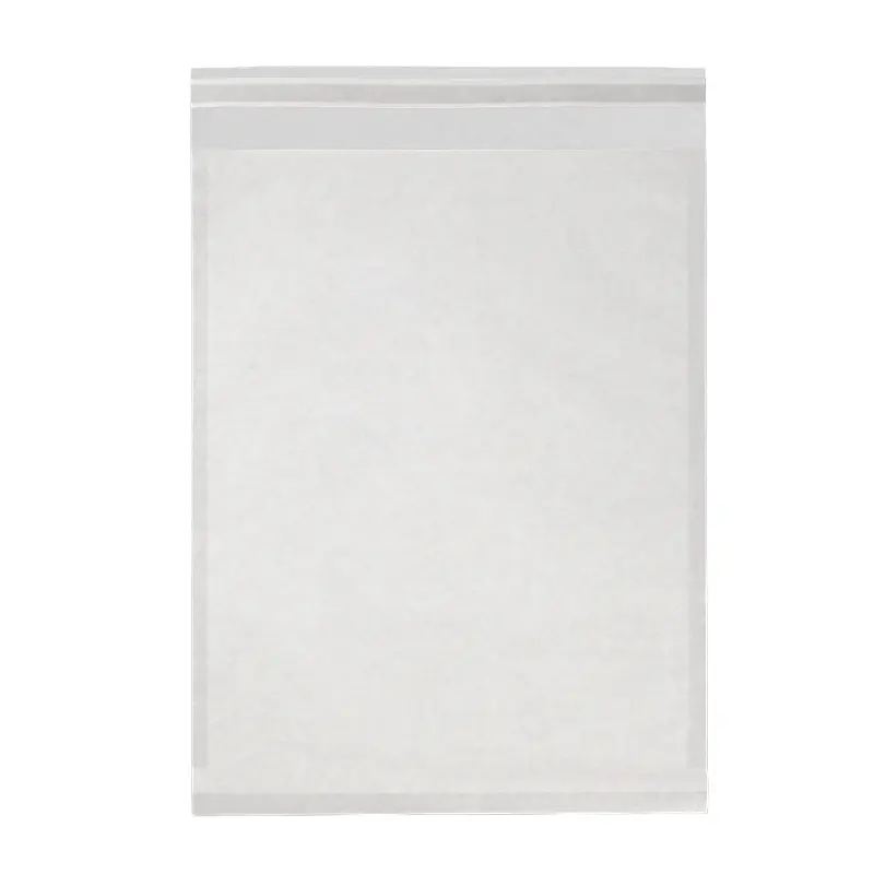 Bolsa de papel traslúcida respetuosa con el medio ambiente transparente autoadhesiva bolsa de papel de cera para ropa