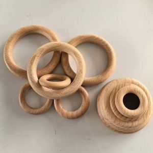 Unfinished Wooden <b>Rings</b> for Craft Nature Solid Wood <b>Rings</b> for DIY Crafts Without Paint for Pendant and Connectors Jewelry Making - Product Image 2