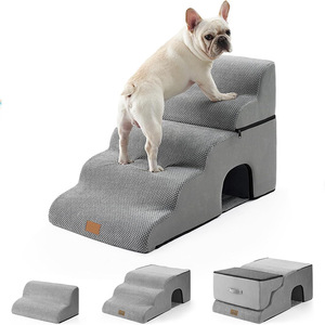 Escalón para Mascotas de Espuma con Casa para Dormir, Productos para Mascotas, Multifuncional, Portátil, con Asa - Product Image 1