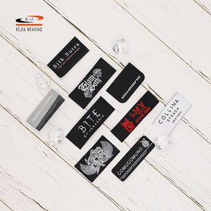 ملصقات خاصة منسوجة ، ملصقات ملابس بيضاء ، علامات قماش مصنعة للملابس ، مكواة على الرقبة مصنوعة حسب الطلب! - Product Image 4