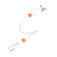 Câble court en silicone Type-C à charge rapide 5A, 0,25 m, pour batterie externe, voyage et usage quotidien, vente directe d'usine KAKUSIGA, dernières nouveautés