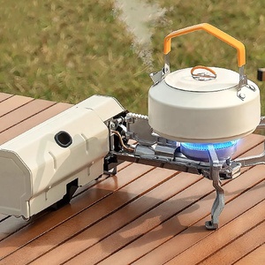 Single Ultraleichter Mini Outdoor Klapp stahl Gasherd Tragbarer wind dichter Ofen brenner <span class=keywords><strong>Camping</strong></span> Butan angetrieben Automatik - Product Image 1
