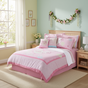 <b>Love</b> Duvet Cover Set Individual Size Cotton Printed Princess Style 8 Pieces with Sheets Home <b>Bedding</b> - Product Image 2