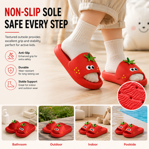 Sandales à enfiler en EVA pour femmes, motif fruits mignons (tomate, pomme) style Kawaii, antidérapantes, à semelle épaisse, pour intérieur, extérieur et douche - Product Image 6