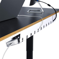Organisateur de câbles réseau de table / Support de gestion de câbles en acier métallique pour bureau / Plateau de gestion de câbles sous le bureau