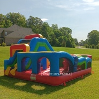 Château gonflable Funcity 5x5x4m en PVC pour location extérieure, usage commercial, garantie 2 ans, personnalisable