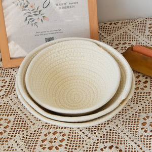 Factory Hot Sale <b>Storage</b> <b>Baskets</b> Woven Cotton Rope <b>Basket</b> Organizing Home Decoration - Product Image 5