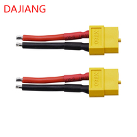 Câble d'extension en silicone DAJIANG OEM personnalisé 14AWG avec adaptateur femelle XT60, conducteur en cuivre pur, 32A, pour machines RC