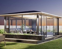 Véranda en aluminium Yimu au design moderne avec installation facile, verre trempé pour jardin extérieur, maison de loisirs, serre, pavillon