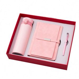 Premium A5 Notebook Set with Pen Umbrella Hardcover Leather Fabric Cover 100-Page Inner <b>Sheets</b> for Office Gift Giving - Product Image 1
