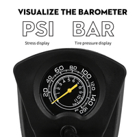 Pompe à pied portable Baimei 100 psi haute pression, durable, étanche, en acier, pour vélos, valves AV/FV/DV, rapide et écologique