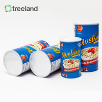 Fabricant de boîtes tubulaires en papier kraft hermétique faites à la main pour le petit déjeuner Céréales Snack Cookie Nourriture pour animaux domestiques et sucre avec vernis