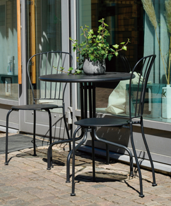 White Durable Outdoor Dining Set Rectangular Table with 6 <b>Chairs</b> Metal Frame Weather-Resistant for Courtyard Use - Product Image 2