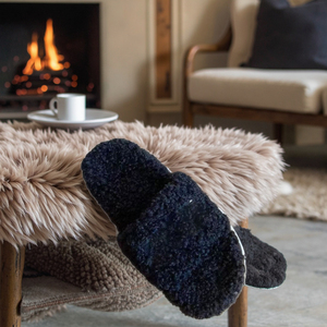 2025 thiết kế mùa đông phụ nữ lông ấm nhà trong nhà trượt trên giày balenciageing lông Slide nam - Product Image 2