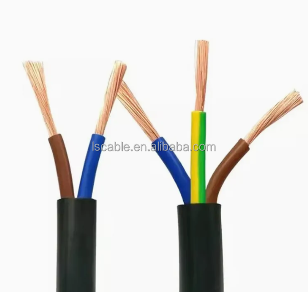 Flexible 4 Core Rvv Cable PVC Insulated 0.75mm/1mm/1.5mm/2.5mm/4mm Copper Conductor Control Cable