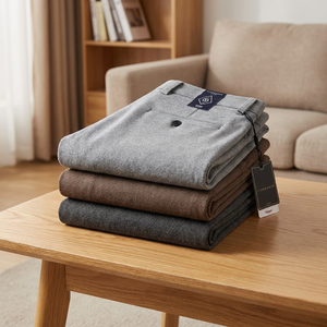 <span class=keywords><strong>Pantaloni</strong></span> da <span class=keywords><strong>Uomo</strong></span> Primavera Autunno 2026 Personalizzati in Fabbrica, Casual in <span class=keywords><strong>Cotone</strong></span> Multifunzionali Ricamati, Vestibilità Larga 100% <span class=keywords><strong>Cotone</strong></span> con Elastico in Vita - Product Image 6