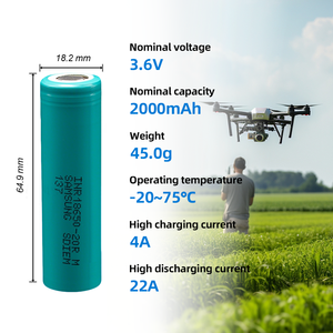 Batterie lithium-ion CALH haute capacité <span class=keywords><strong>18650</strong></span> <span class=keywords><strong>20R</strong></span> 2000mah 22A pour outils électriques, scooter électrique - Product Image 3