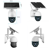Caméras de sécurité solaires sans fil 24h/24, double objectif, alimentées par batterie, avec fonction Pan-Tilt, 5MP, PIR, 4G, stockage cloud et carte mémoire