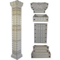 Moules en plastique préfabriqués pour colonnes romaines carrées en béton ciment pour la décoration extérieure des bâtiments, vente