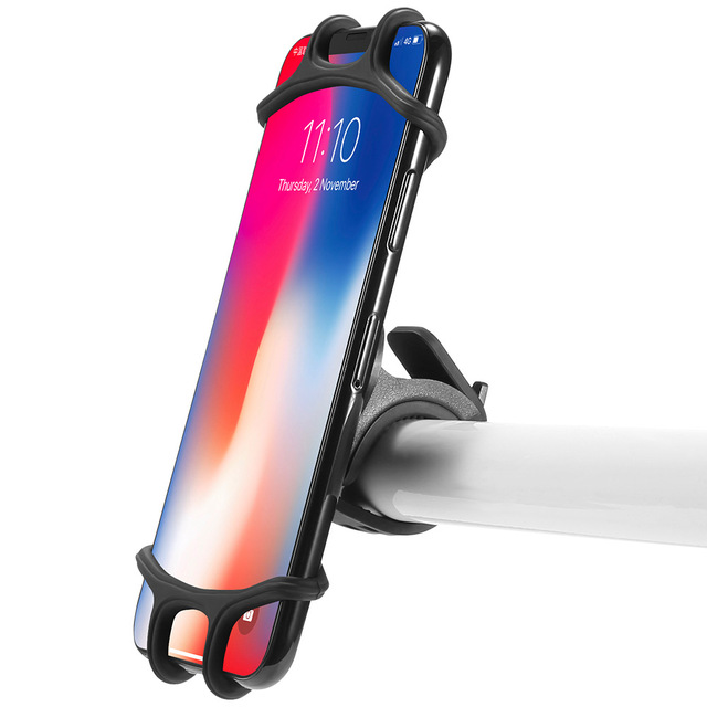Hot Selling Shockproof Safe Flexible Universal Adjustable Durable Bicycle Phone Holder Silicone