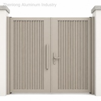 Portails de jardin en aluminium thermolaqué robustes, anti-rouille, anti-corrosion, avec modélisation 3D pour l'aménagement extérieur