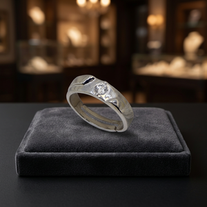 Bague de fiançailles classique en argent 925 avec diamant solitaire, collection élégante de bagues en diamant - Product Image 2